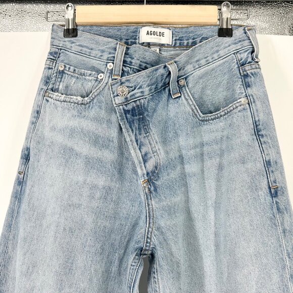 Agolde Criss Cross Waist Upsized Jean in Suburbia - Picture 5 of 10